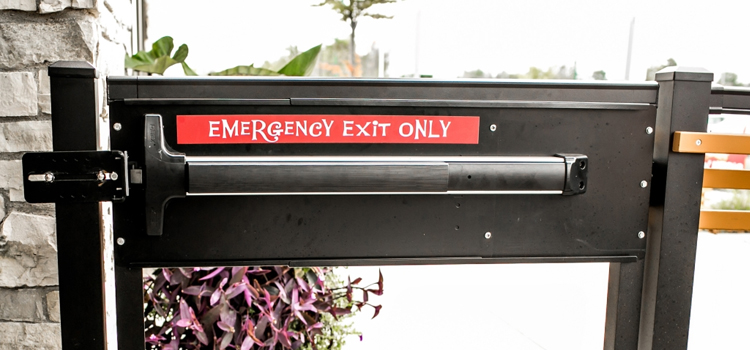 emergency push bar installation in Pacific Grove